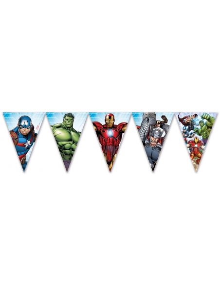 Banderin Mighty Avengers para Fiestas y Cumpleaños