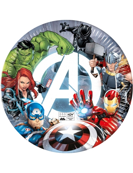 Platos Compostables Avengers - Los vengadores de 23cm 8 UDS