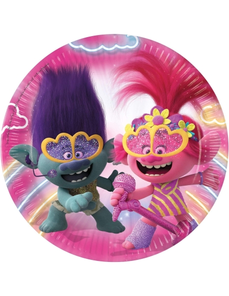 Platos Trolls 2 de 23cm 8 UDS