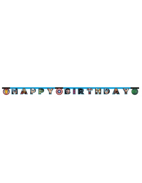 Guirnalda Happy Birthday Mighty Avengers de 230cm 1 UD