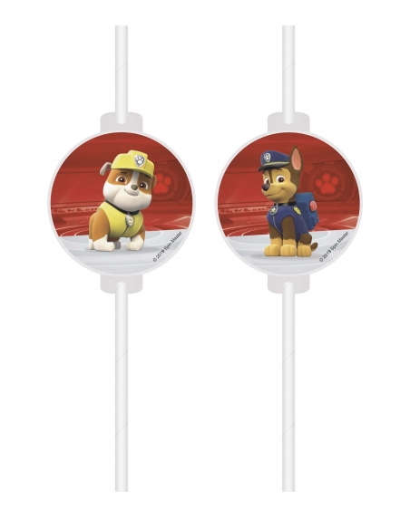 Pajitas de Papel de la Patrulla Canina 4 UDS