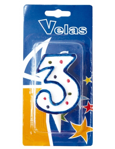 Vela Numero 3 para Fiestas y Cumpleaños