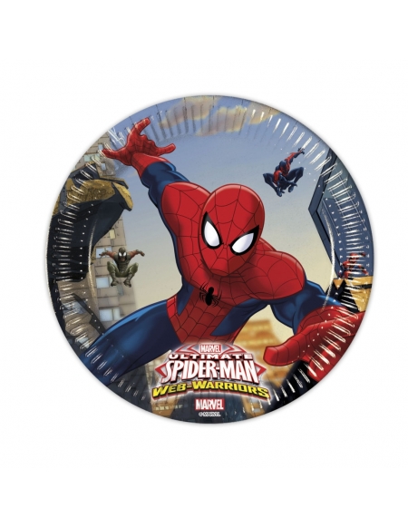 Platos Spiderman de 20cm - 8 UDS