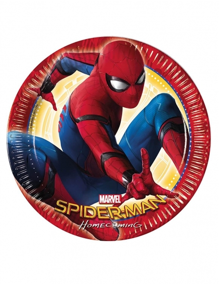 Platos Spiderman Homecoming de 23cm para Cumpleaños y Decoraciones