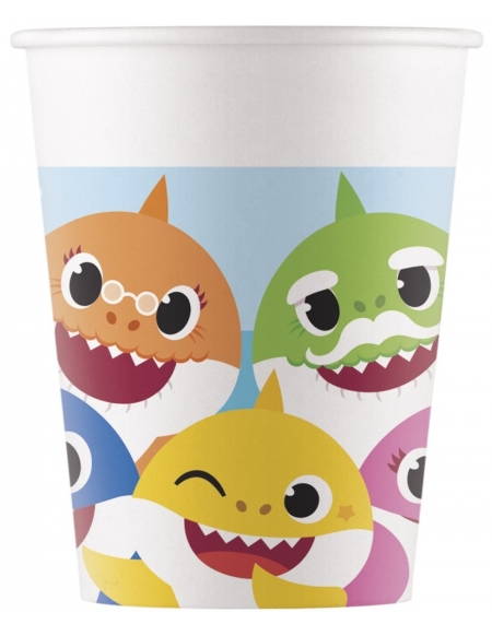 Vasos Baby Shark de 200ml para Fiestas y Cumpleaños