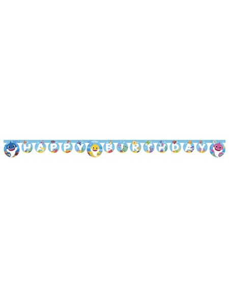 Guirnalda Happy Birthday Baby Shark de 230cm para Cumpleaños
