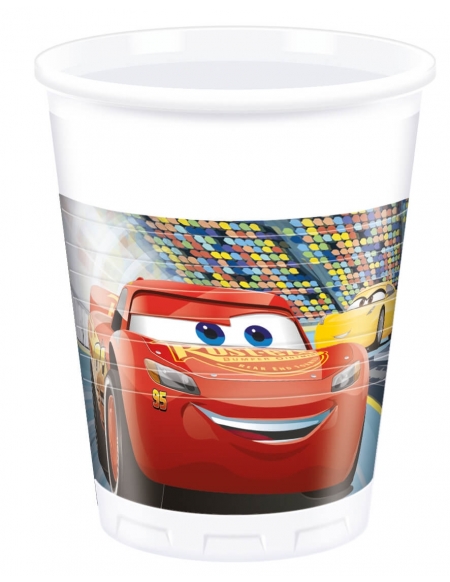 Vasos Cars 3 de 200ml para Fiestas y Cumpleaños