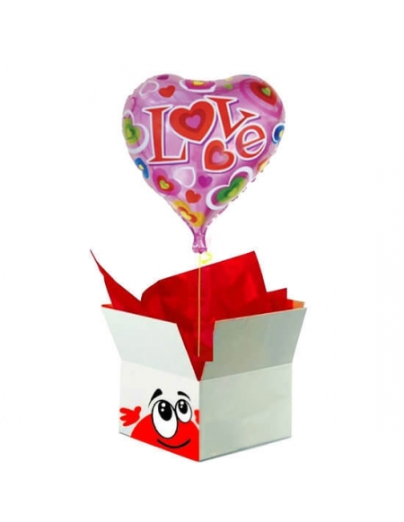 Caja Sorpresa con Globos para San Valentin C012