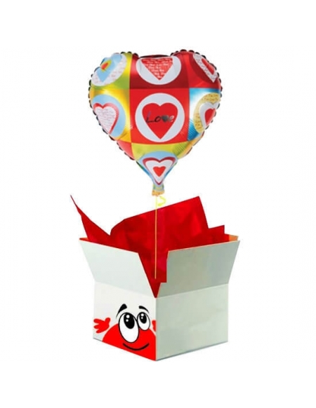 Caja Sorpresa con Globos para San Valentin C013