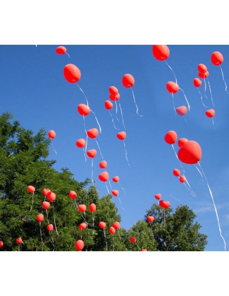 Suelta de globos de látex de 90cm hinchados con helio y Lazo