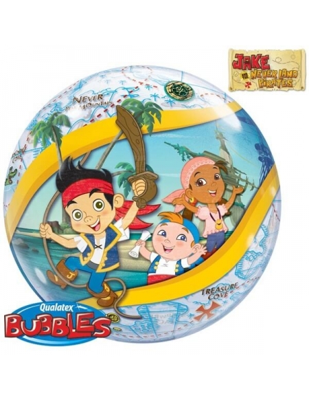 Globo Jake el Pirata and Neverland - Bubble Burbuja 55cm - Q12597