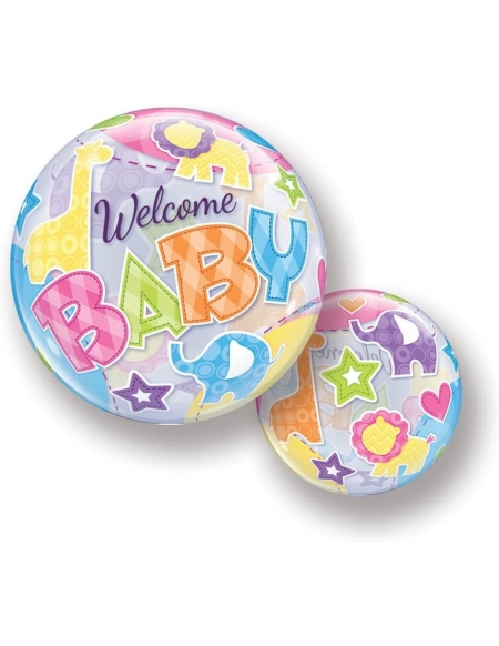 Globo Welcome Baby Animal Patterns - Bubble Burbuja 55cm - Q25898