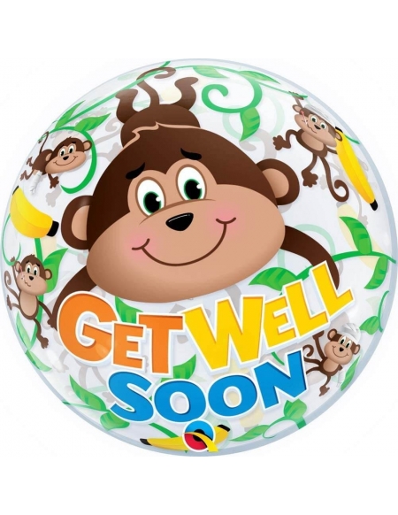 Globo Get Well Monkeys - Bubble Burbuja 55cm - Q66090