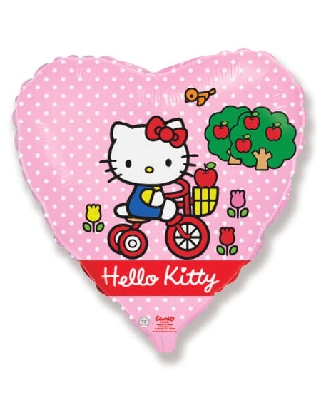 Globo Hello Kitty Bicicleta - Corazon 45cm Foil Poliamida - F201695