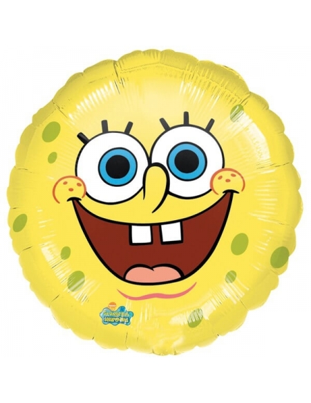 Globo Bob Esponja Sonrisa - Redondo 45cm Foil Poliamida - A0948801