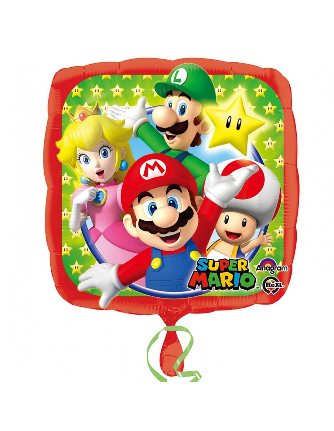 Pack 12 Globos Metalizados Super Mario Bros Para Aire Helio