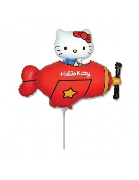 Globo Hello Kitty Avion Rojo Mini Forma