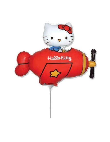 Globo Hello Kitty Avion Rojo Mini Forma