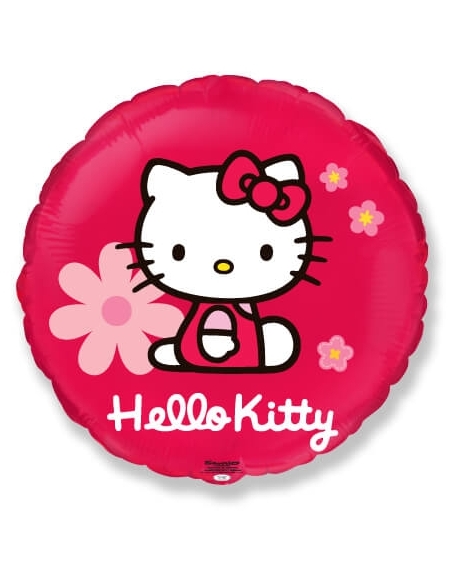 Globo Hello Kitty Flores - Redondo 45cm Foil Poliamida - F401567