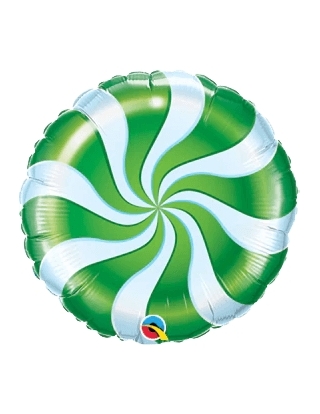 Globo Candy Swirl Green - Mini 23cm Foil Poliamida - Q51000