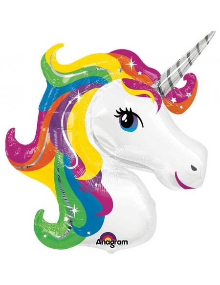 Globo Unicornio Arcoiris Forma 83cm