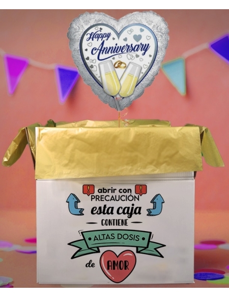 Caja sorpresa Happy Anniversary