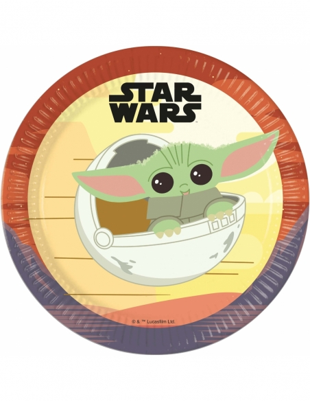 Platos de Papel Star Wars The Mandalorian 8 UDS