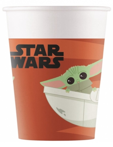 Vasos de Papel Star Wars The Mandalorian de 200ml 8 UDS