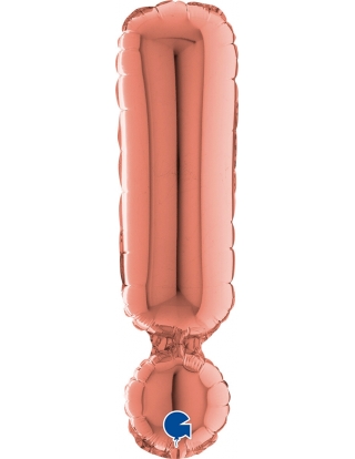 Globo Letra Signo Exclamacion Oro Rosa 36cm