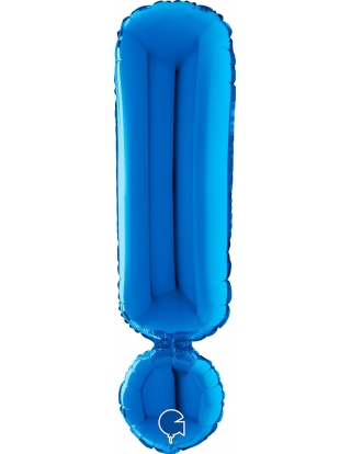 Globo Letra Signo Exclamacion Azul 100cm
