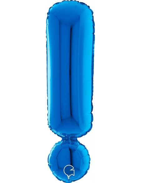 Globo Letra Signo Exclamacion Azul 100cm
