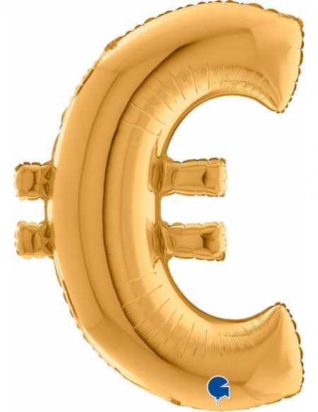 Globo Letra Simbolo Euro Oro 100cm