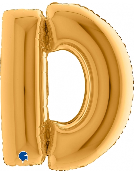 Globo Letra D de 100cm Oro - Foil Poliamida - G232G