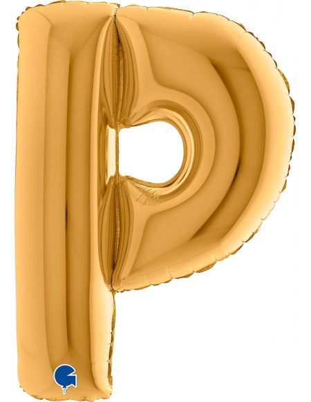 Globo Letra P de 100cm Oro - Foil Poliamida - G352G