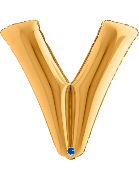 Globo Letra V de 100cm Oro - Foil Poliamida - G412G