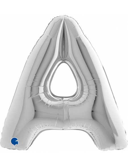 Globo Letra A de 100cm Plata - Foil Poliamida - G209S