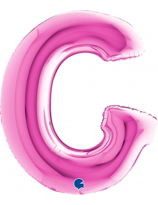 Globo Letra G  de 100cm Rosa Hot - Foil Poliamida - G261F