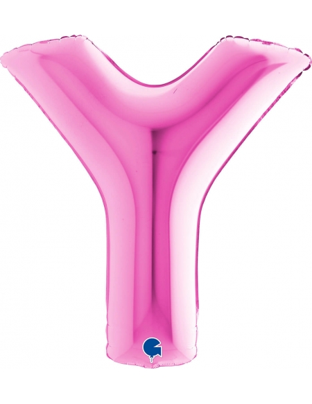 Globo Letra Y  de 100cm Rosa Hot - Foil Poliamida - G441F
