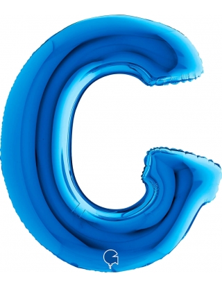 Globo Letra G  de 100cm Azul - Foil Poliamida - G260B