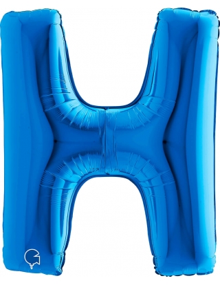 Globo Letra H de 100cm Azul - Foil Poliamida - G270B