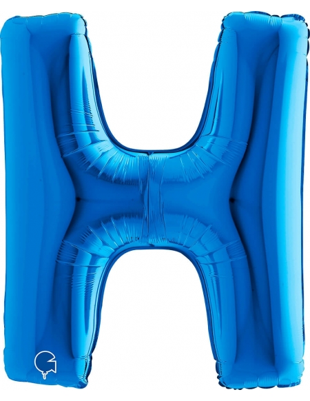 Globo Letra H de 100cm Azul - Foil Poliamida - G270B