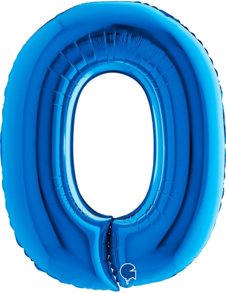 Globo Letra O de 100cm Azul - Foil Poliamida - G340B