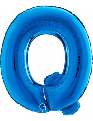 Globo Letra Q de 100cm Azul - Foil Poliamida - G360B