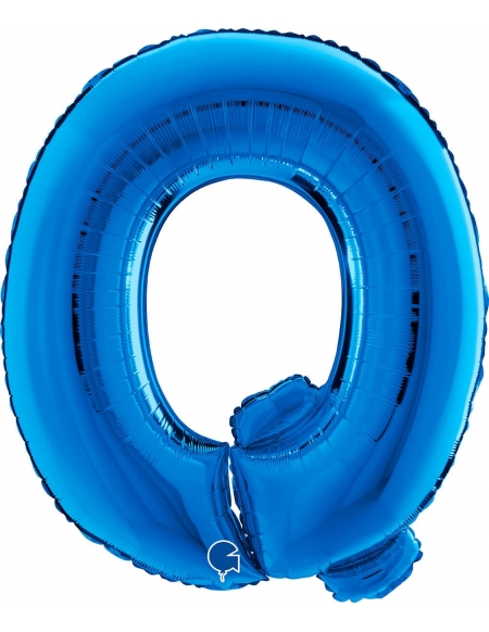 Globo Letra Q de 100cm Azul - Foil Poliamida - G360B