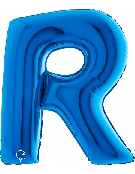 Globo Letra R de 100cm Azul - Foil Poliamida - G370B