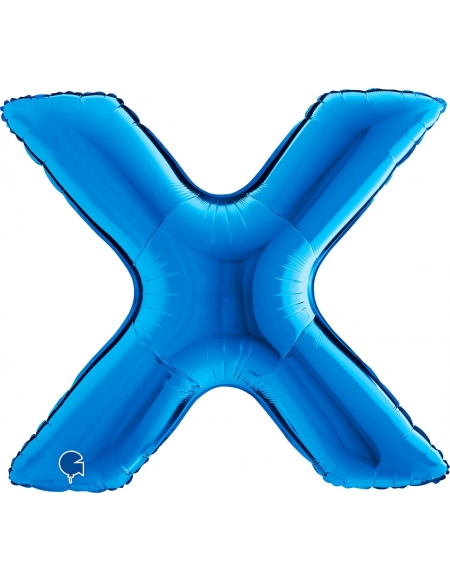Globo Letra X de 100cm Azul - Foil Poliamida - G430B