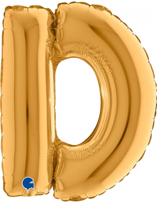 Globo Letra D de 36cm Oro - Foil Poliamida - G14232G