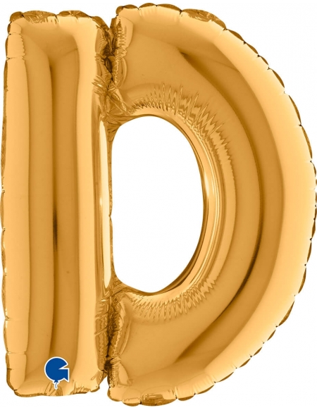 Globo Letra D de 36cm Oro - Foil Poliamida - G14232G