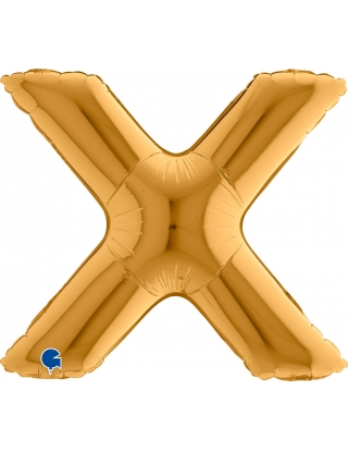 Globo Letra X de 36cm Oro - Foil Poliamida - G14432G