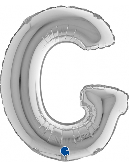 Globo Letra G de 36cm Plata - Foil Poliamida - G14269S